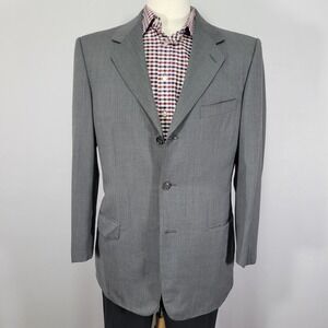 Ermenegildo Zegna Men's Sport Coat Blazer Three Button Gray Wool Size 42R